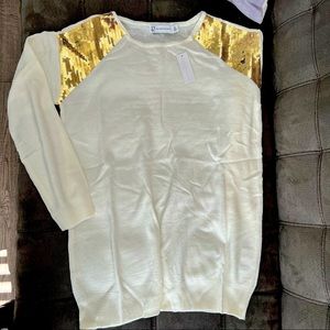 Off white sequins sweater from New York & Company